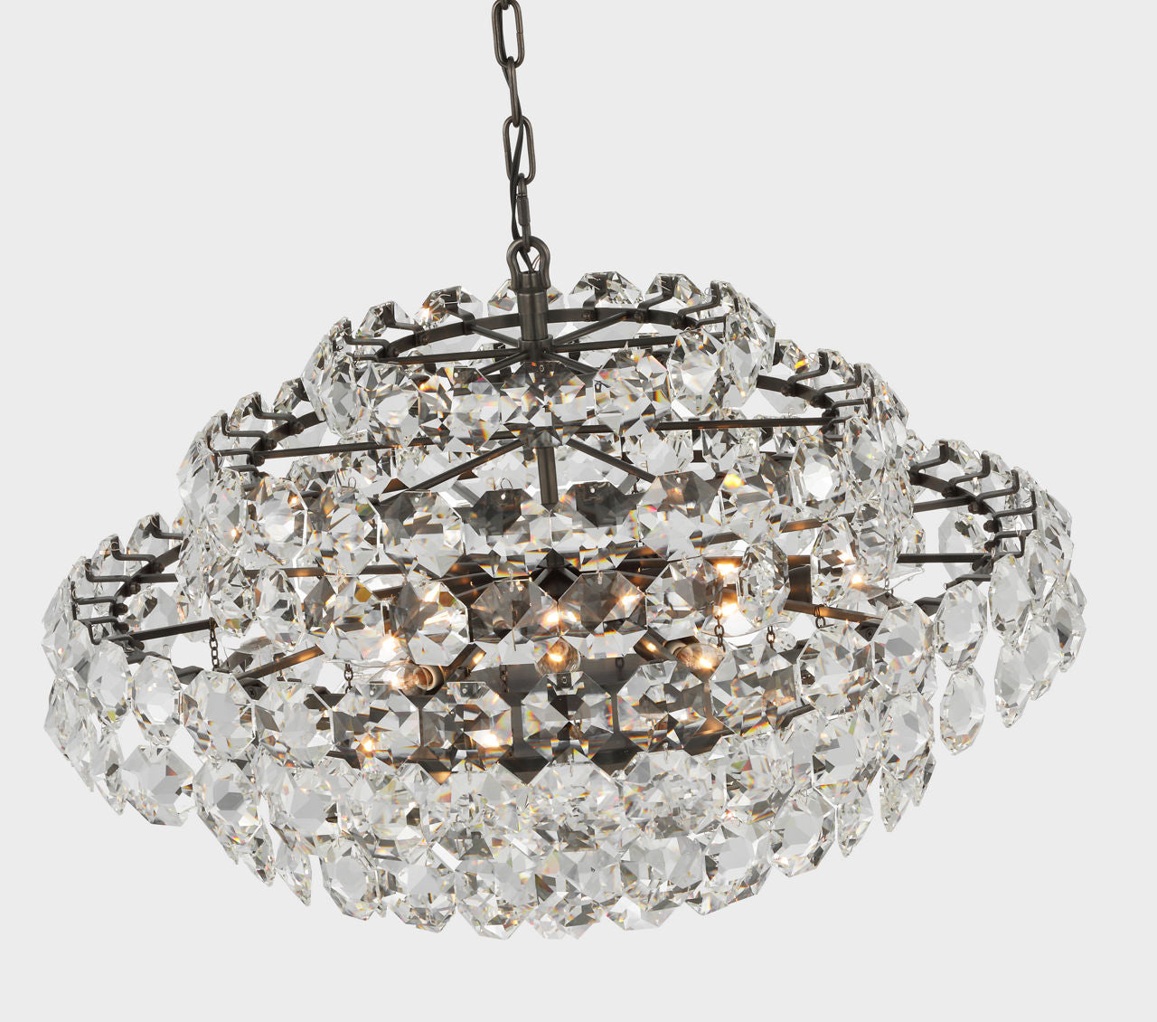 Sanger Small Chandelier | Bronze | Crystal