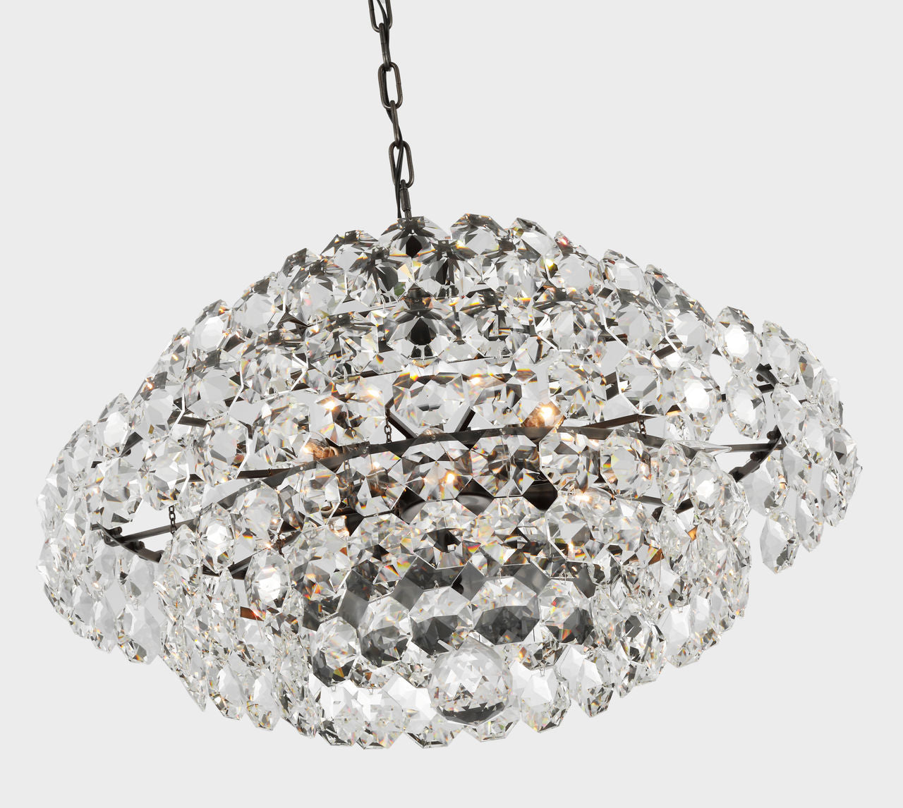 Sanger Small Chandelier | Bronze | Crystal