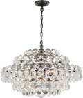 Sanger Small Chandelier | Bronze | Crystal