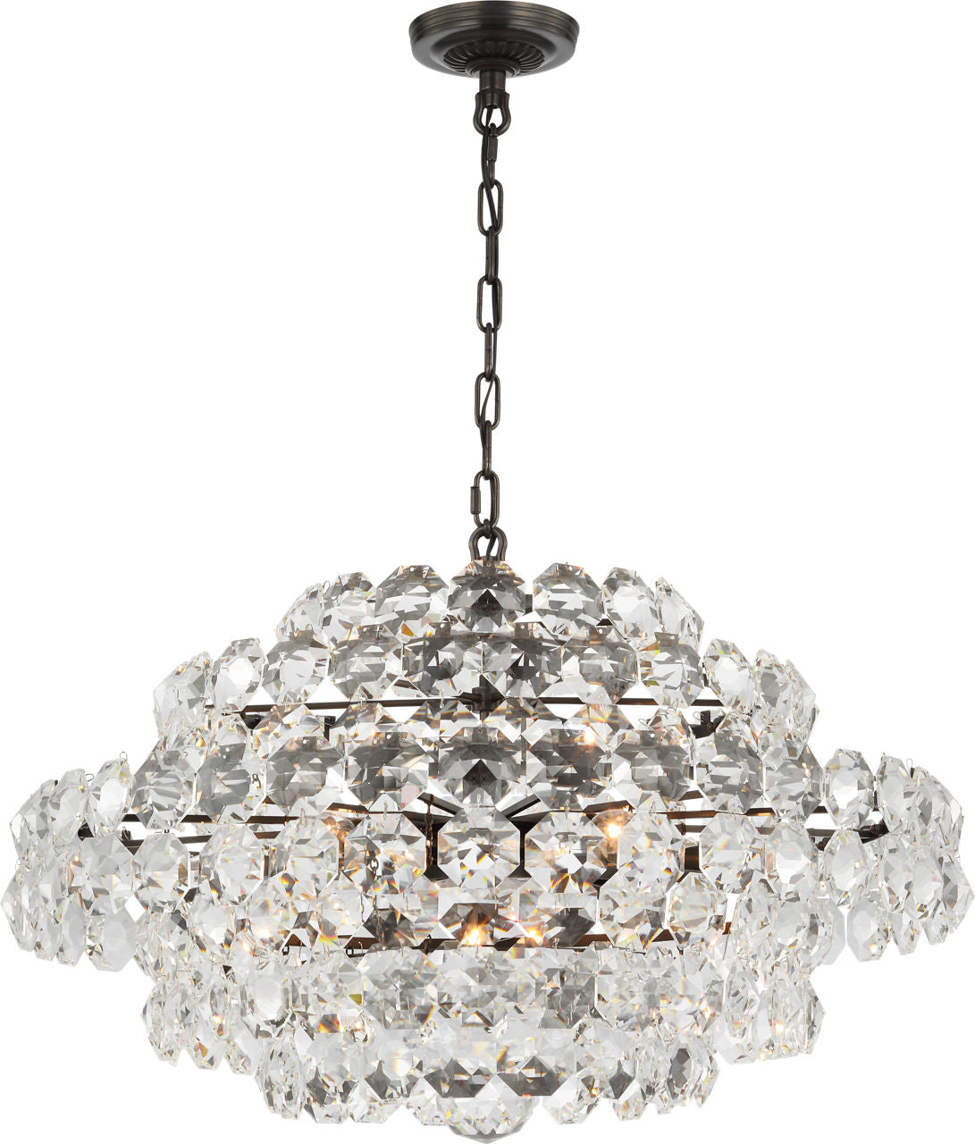 Sanger Small Chandelier | Bronze | Crystal