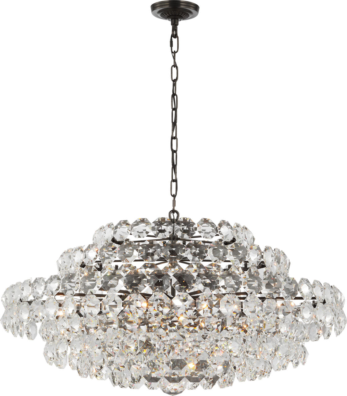 Sanger Large Chandelier | Bronze | Crystal