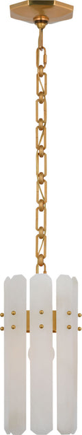 Bonnington Small Pendant | Hand-Rubbed Antique Brass | Alabaster
