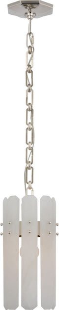 Bonnington Small Pendant | Polished Nickel | Alabaster