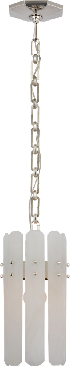 Bonnington Small Pendant | Polished Nickel | Alabaster