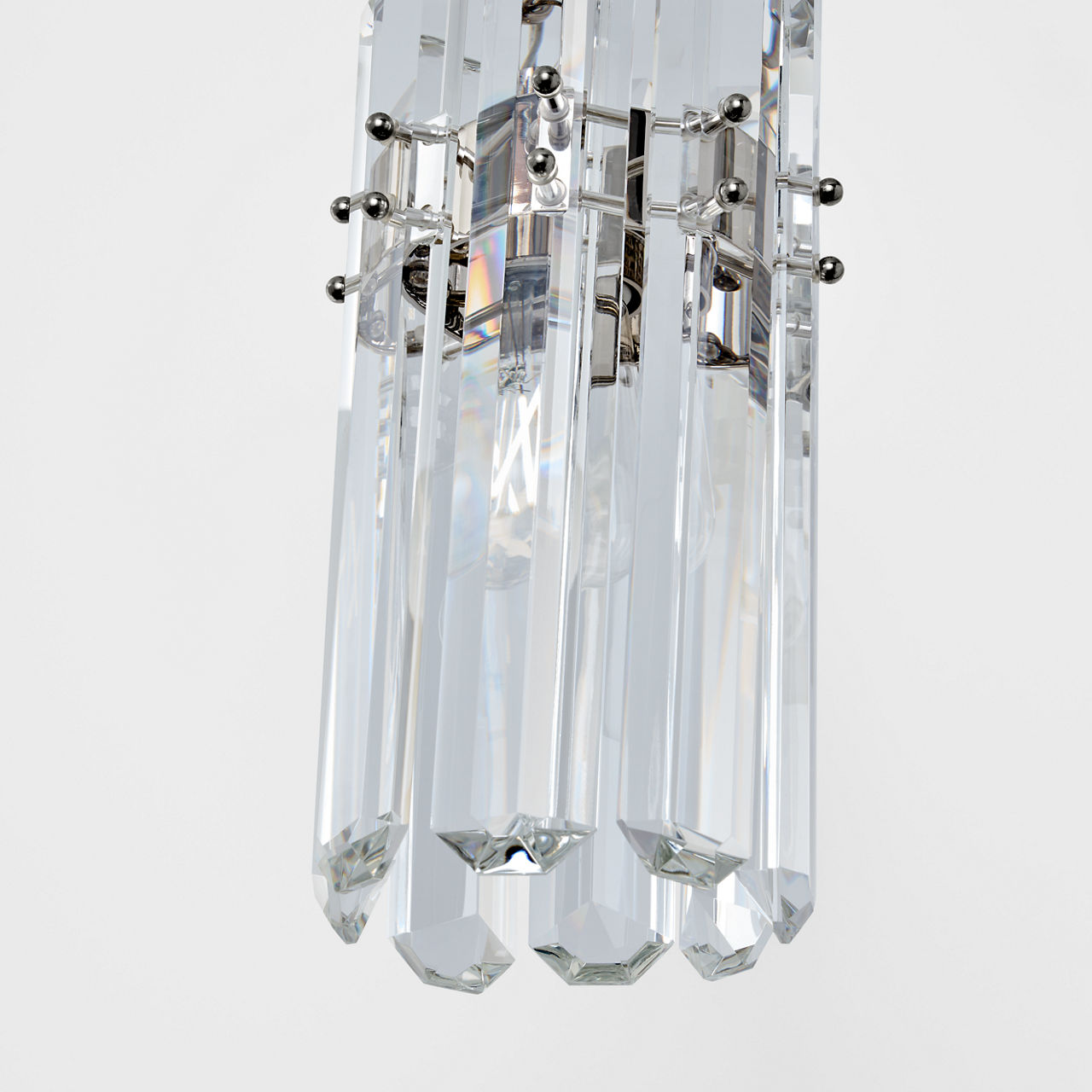 Bonnington Small Pendant | Polished Nickel | Crystal