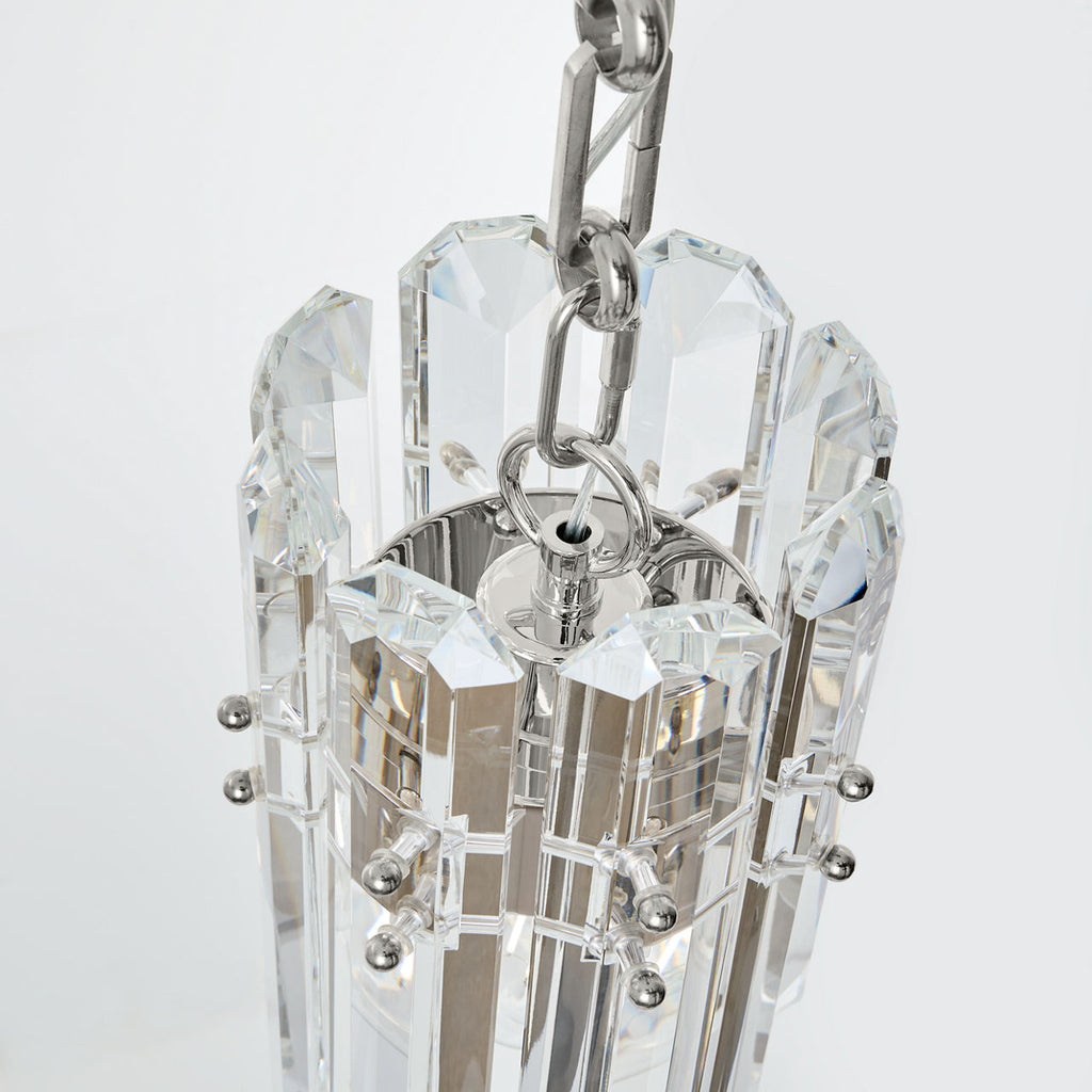 Bonnington Small Pendant | Polished Nickel | Crystal