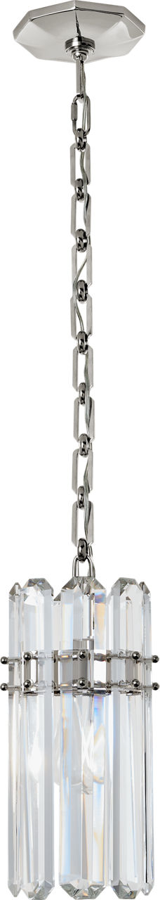Bonnington Small Pendant | Polished Nickel | Crystal