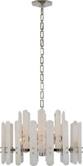Bonnington Small Chandelier | Polished Nickel | Alabaster