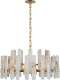 Bonnington Large Chandelier | Hand-Rubbed Antique Brass | Alabaster