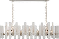 Bonnington Large Linear Chandelier | Polished Nickel | Alabaster