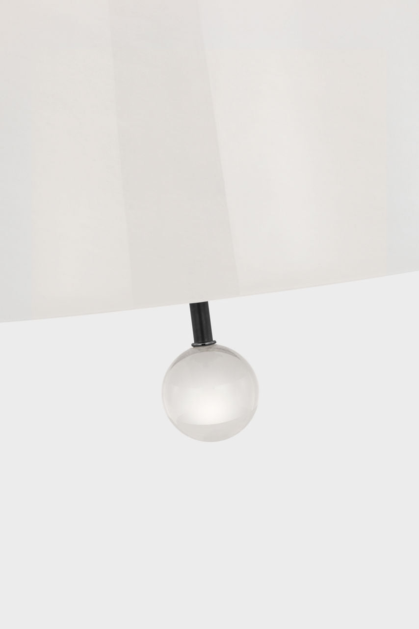 Brisa 13" Pendant | Bronze | White Strie Glass