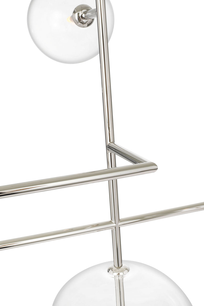 Linnea 59" Chandelier | Polished Nickel | Clear Glass