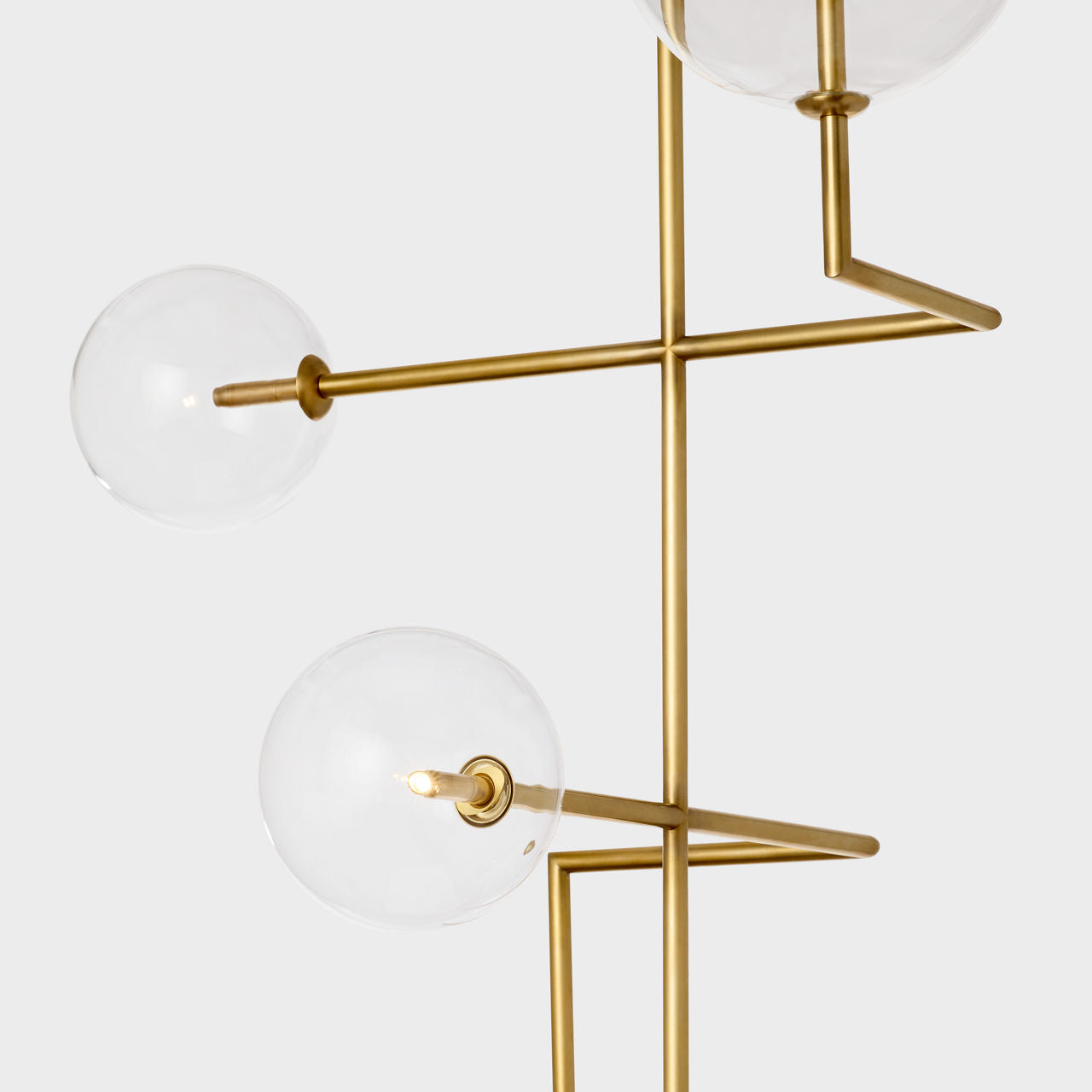 Linnea 26" Entry Chandelier | Hand-Rubbed Antique Brass | Clear Glass