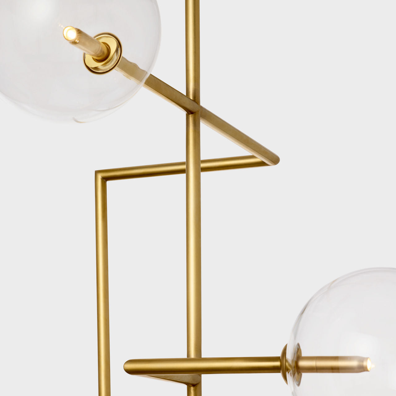 Linnea 26" Entry Chandelier | Hand-Rubbed Antique Brass | Clear Glass