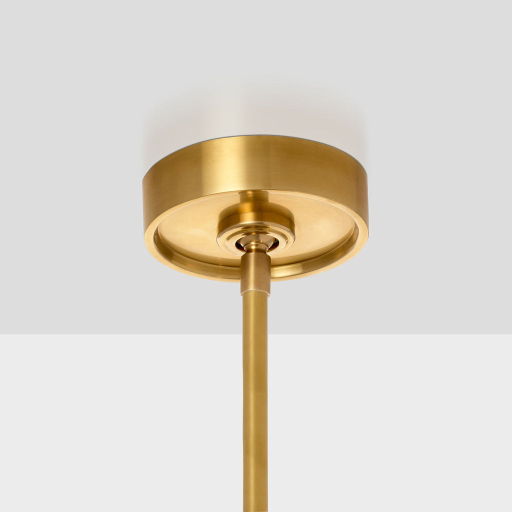 Linnea 26" Entry Chandelier | Hand-Rubbed Antique Brass | Clear Glass