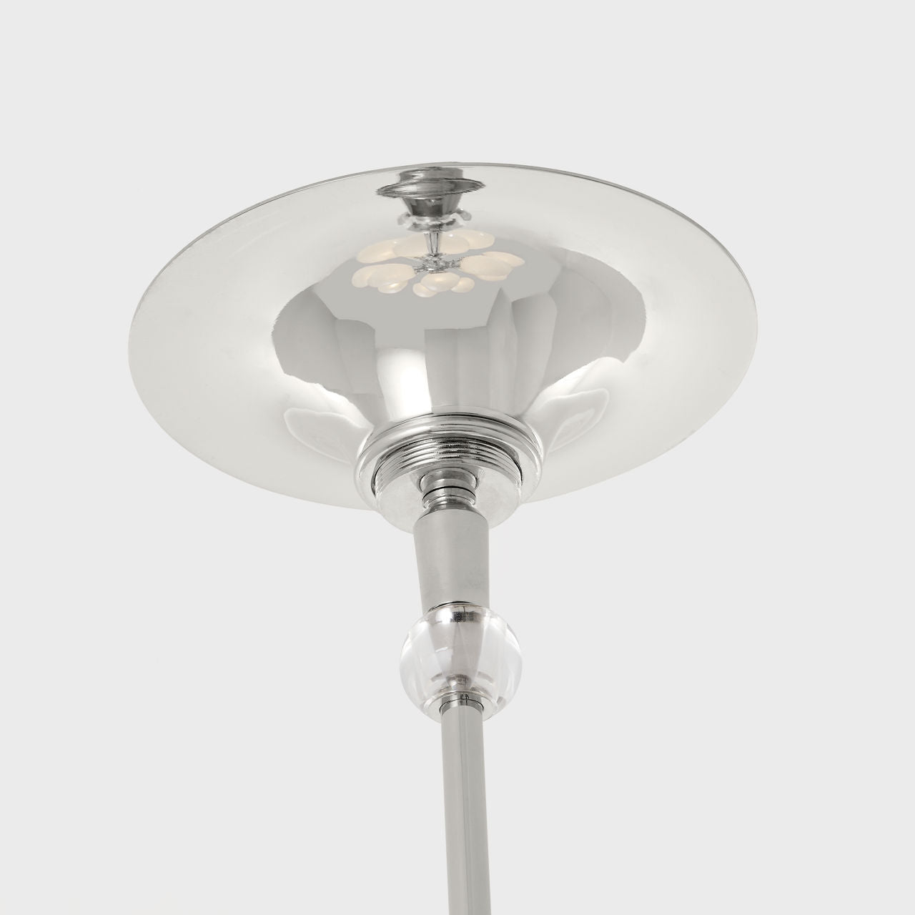 Cristol Large Tiered Chandelier | Polished Nickel | White Strie Glass
