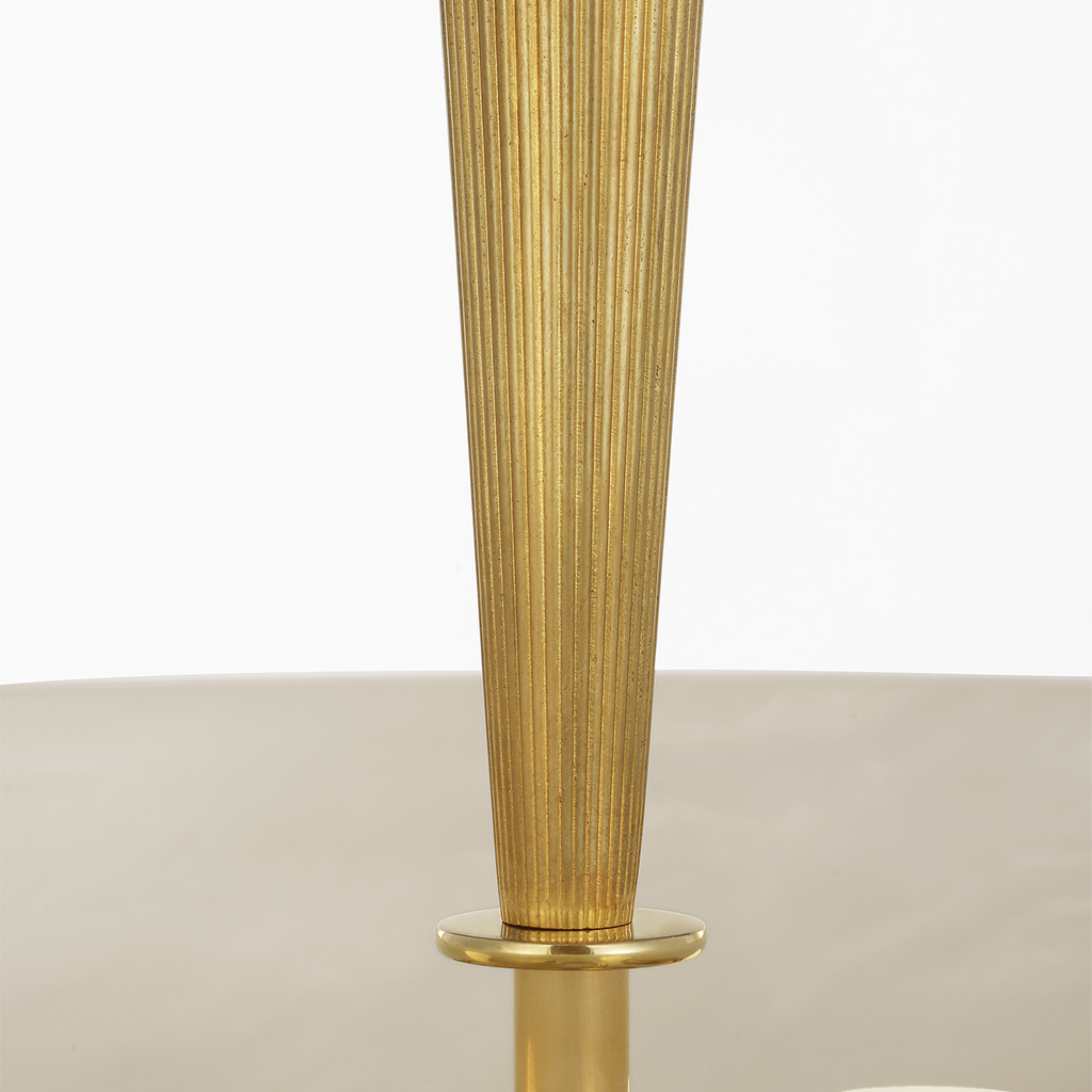 Pascal 19" Bowl Pendant | Hand-Rubbed Antique Brass | Alabaster