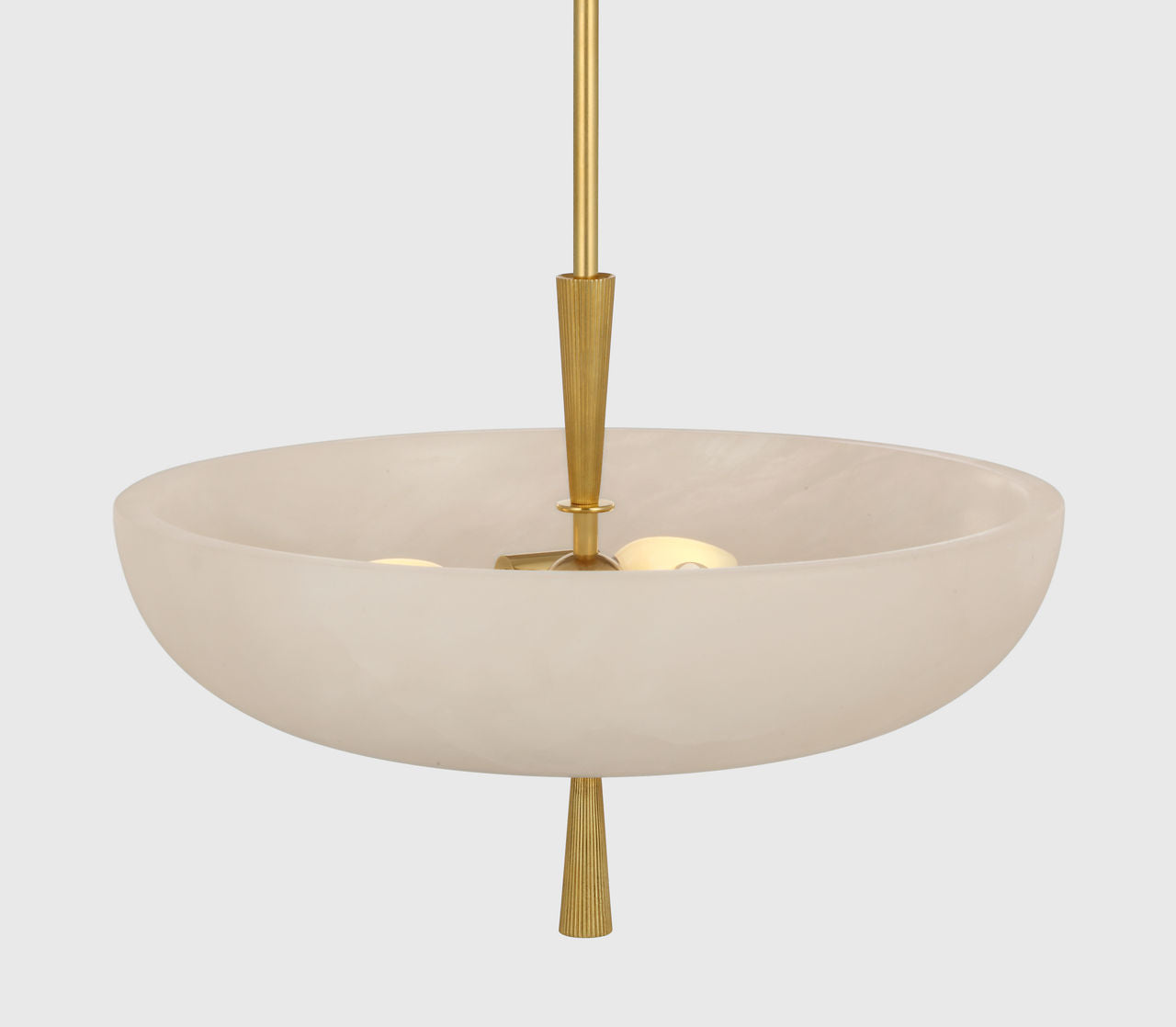 Pascal 19" Bowl Pendant | Hand-Rubbed Antique Brass | Alabaster