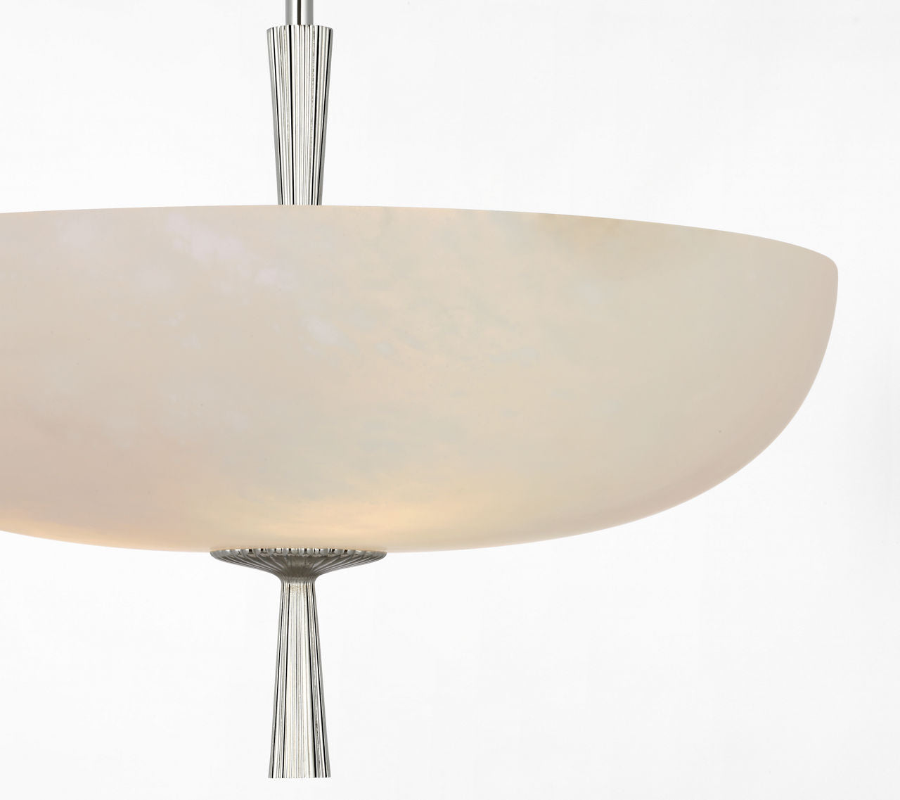 Pascal 19" Bowl Pendant | Polished Nickel | Alabaster