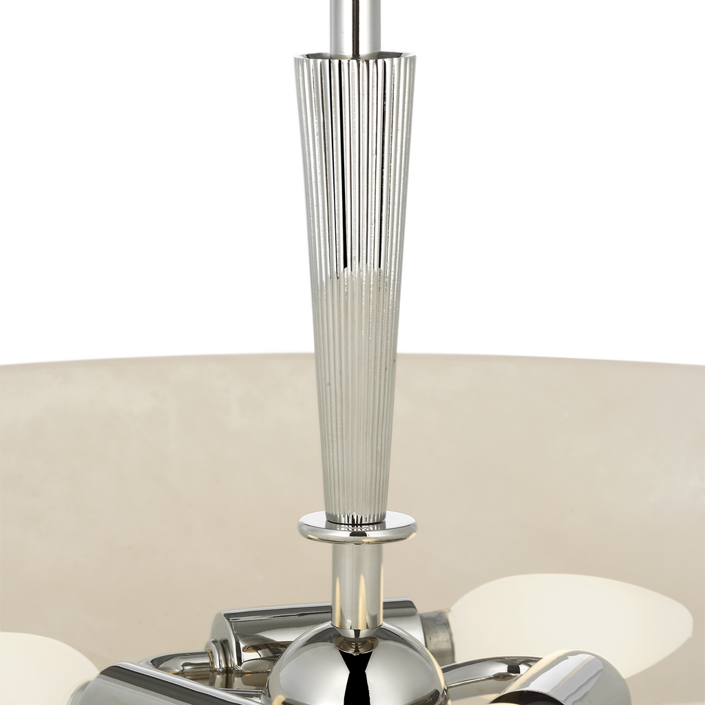 Pascal 19" Bowl Pendant | Polished Nickel | Alabaster