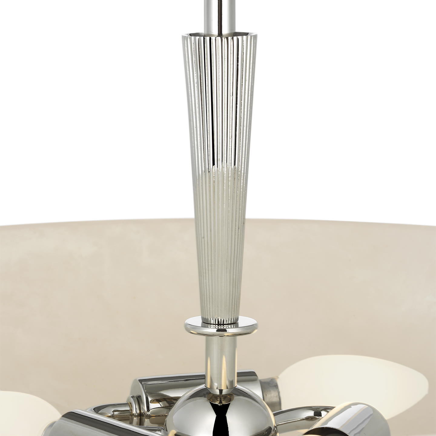 Pascal 19" Bowl Pendant | Polished Nickel | Alabaster
