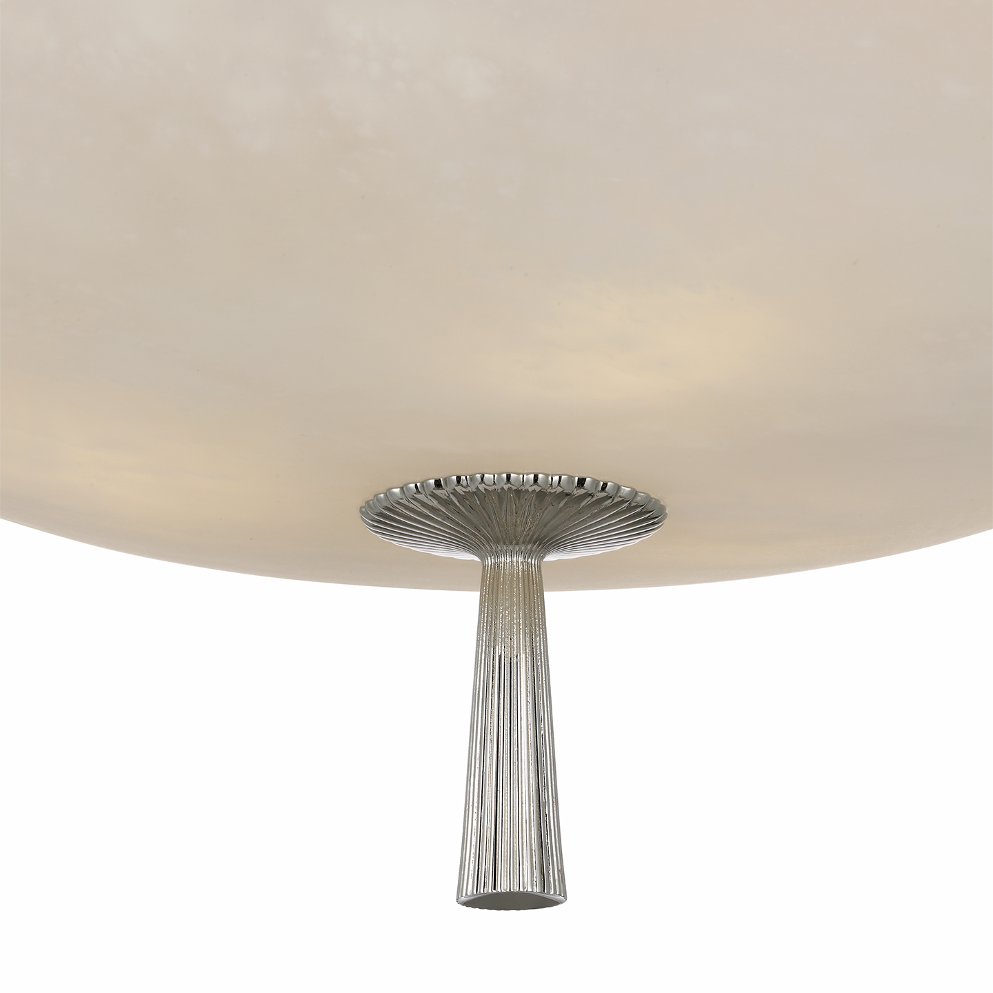 Pascal 19" Bowl Pendant | Polished Nickel | Alabaster