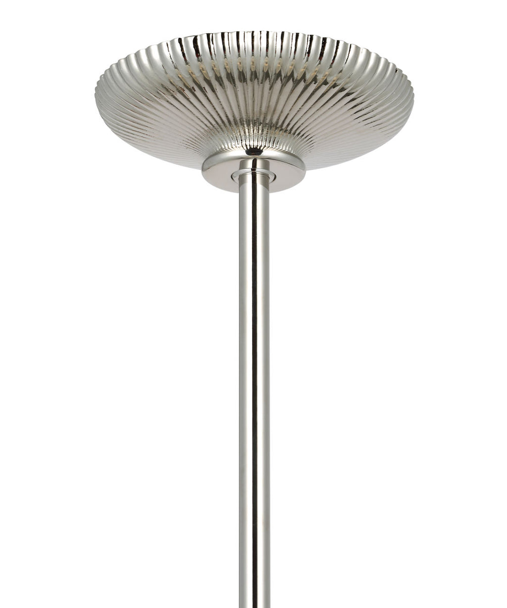 Pascal 19" Bowl Pendant | Polished Nickel | Alabaster