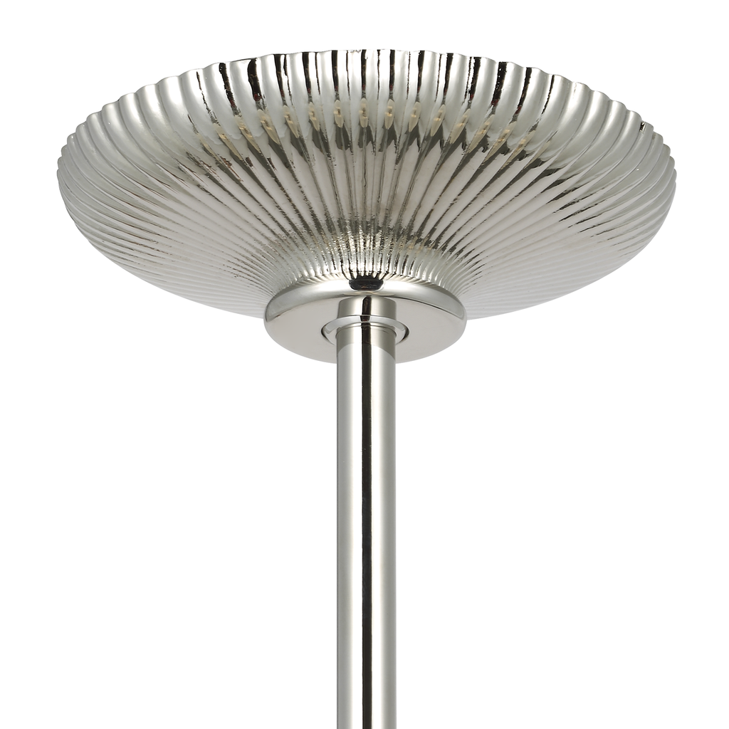 Pascal 19" Bowl Pendant | Polished Nickel | Alabaster