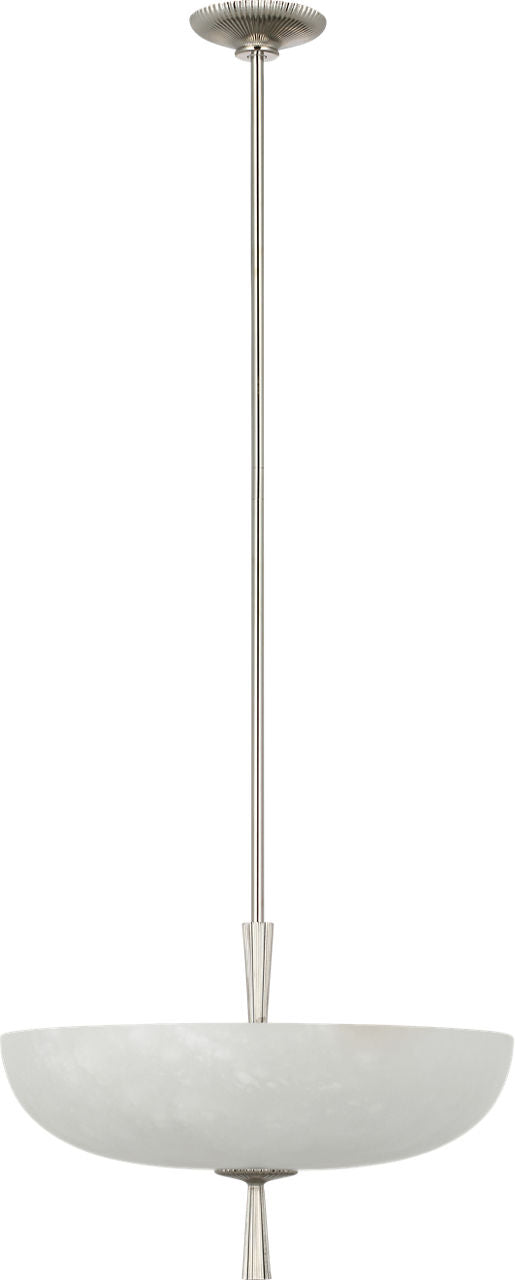 Pascal 19" Bowl Pendant | Polished Nickel | Alabaster