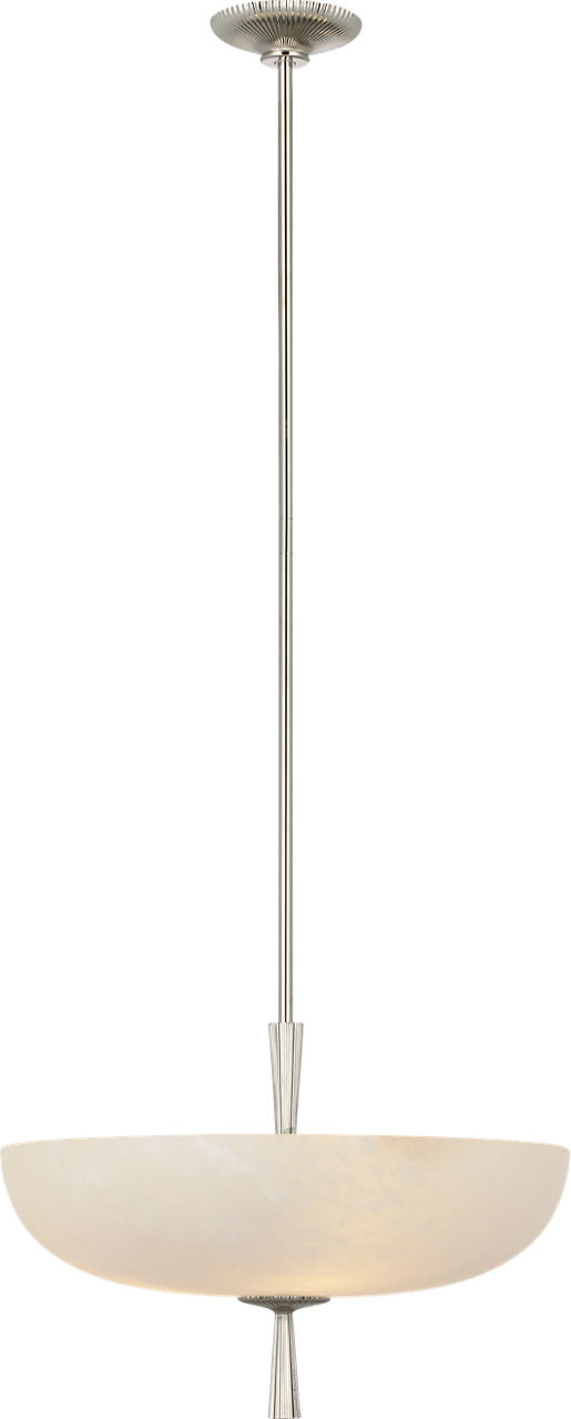 Pascal 19" Bowl Pendant | Polished Nickel | Alabaster