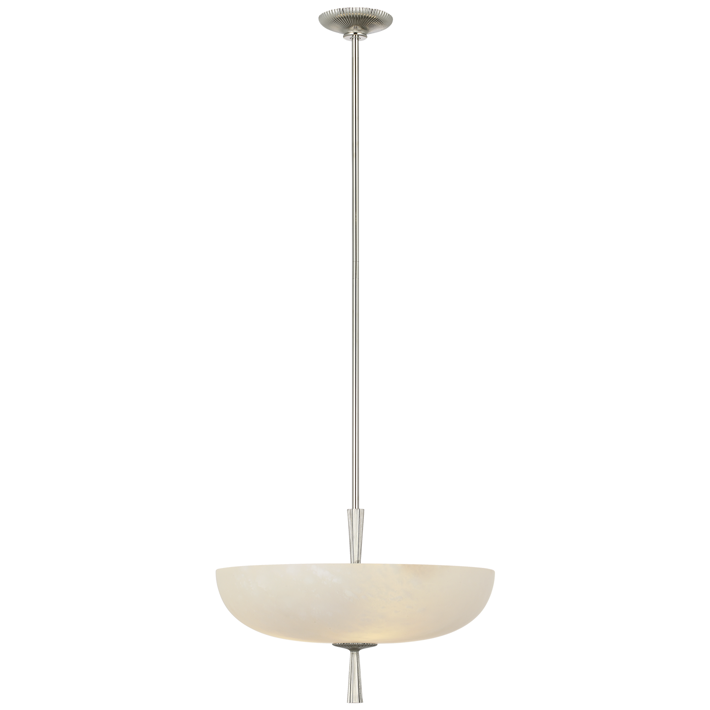 Pascal 19" Bowl Pendant | Polished Nickel | Alabaster