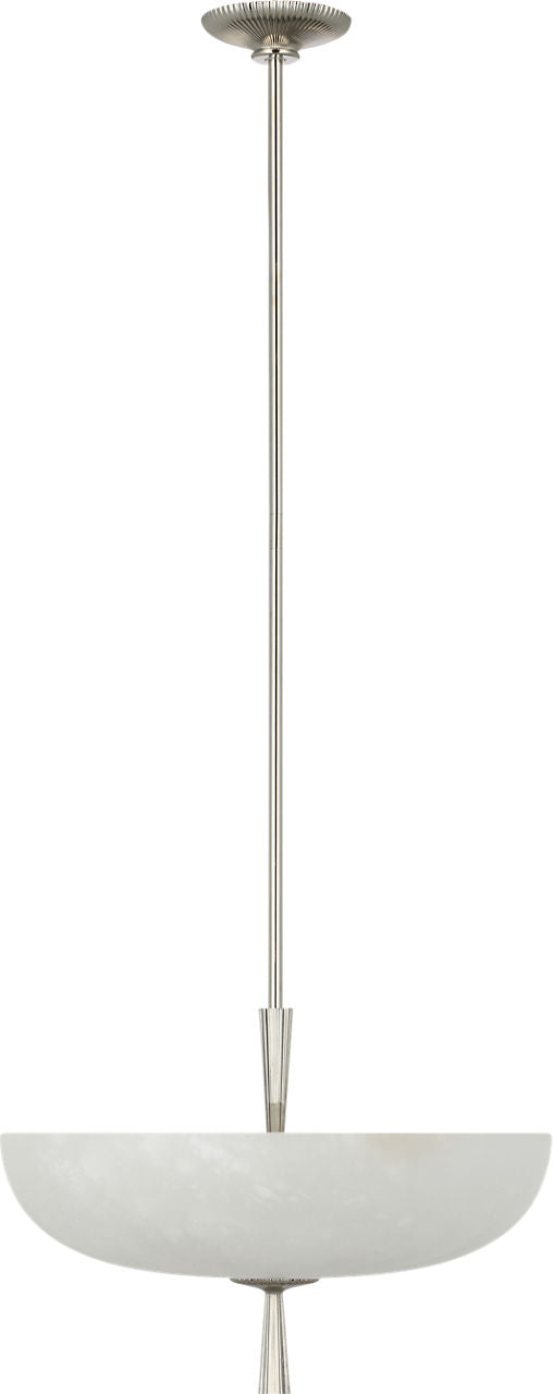 Pascal 19" Bowl Pendant | Polished Nickel | Alabaster