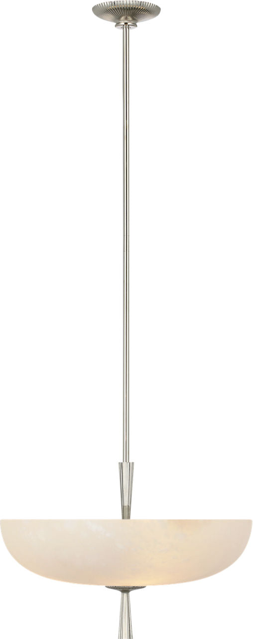 Pascal 19" Bowl Pendant | Polished Nickel | Alabaster