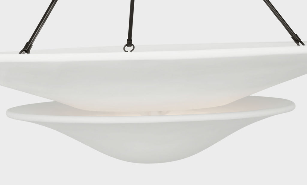 Mollino 40" Chandelier | Bronze | Plaster White Shade