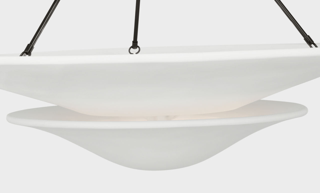 Mollino 40" Chandelier | Bronze | Plaster White Shade