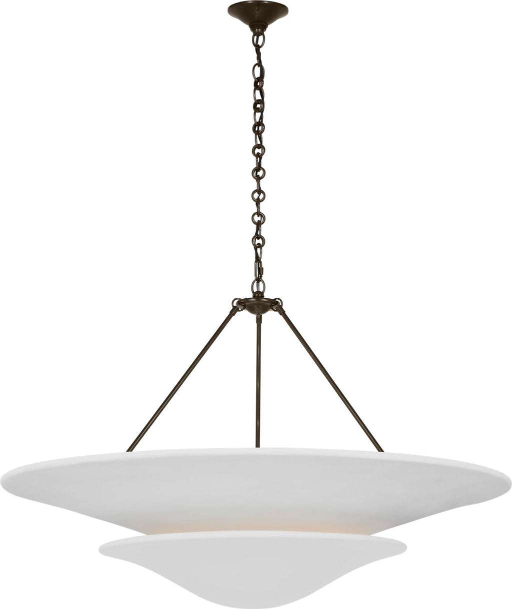 Mollino 40" Chandelier | Bronze | Plaster White Shade