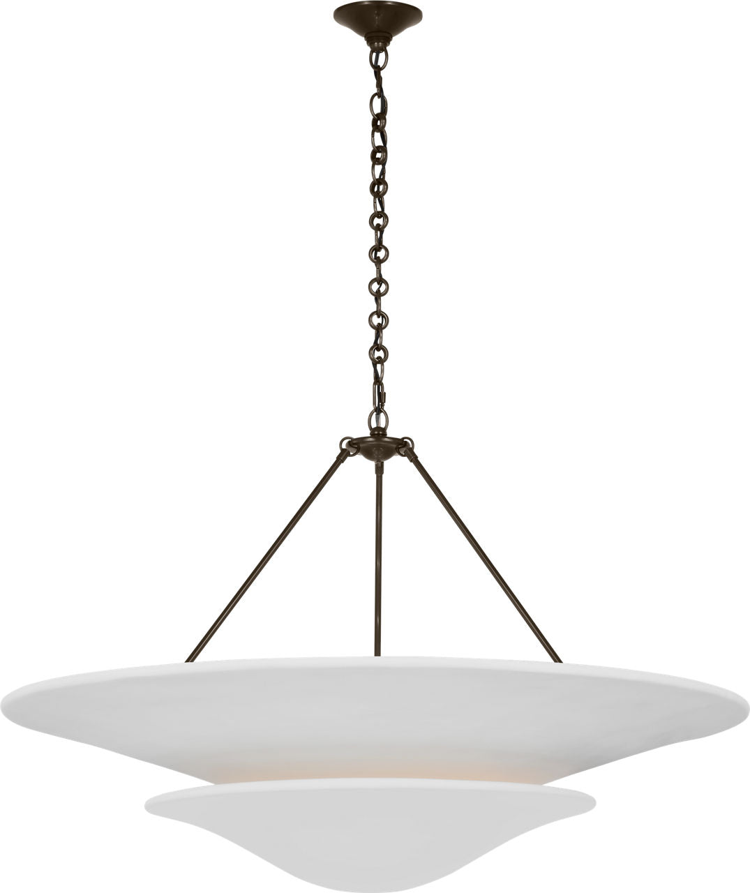Mollino 40" Chandelier | Bronze | Plaster White Shade