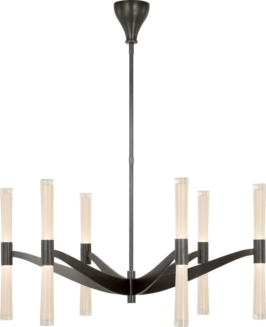 Brenta Extra Large Chandelier | Bronze | White Glass