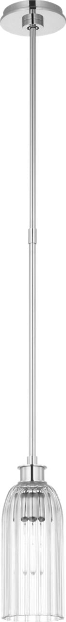 Asalea 5" Pendant | Polished Nickel | Clear Glass