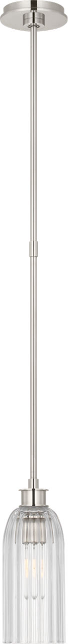 Asalea 5" Pendant | Polished Nickel | Clear Glass