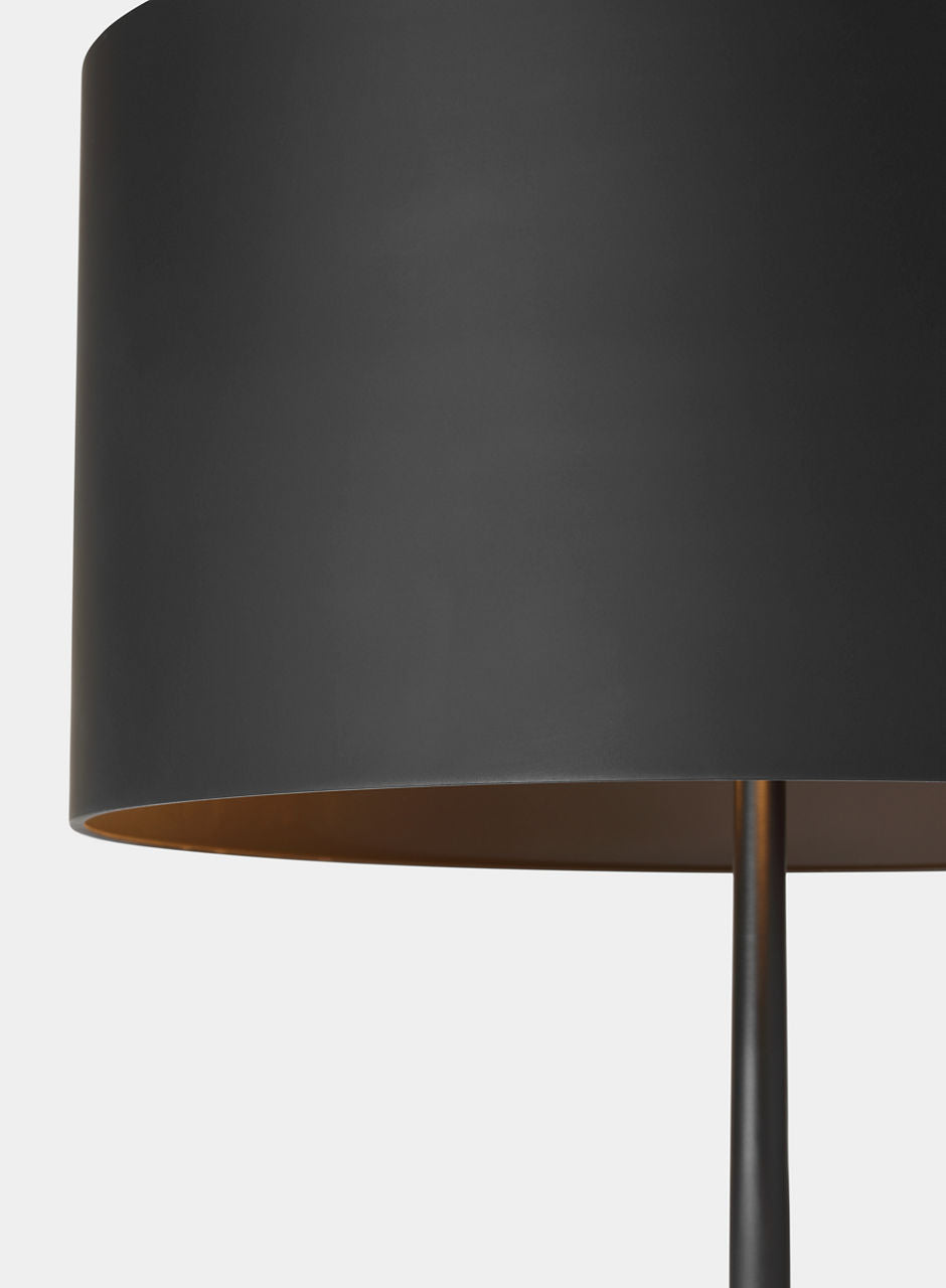 Spinet 62" Floor Lamp | Matte Black | Black Shade