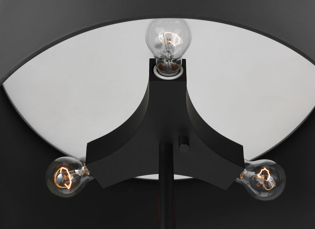 Spinet 62" Floor Lamp | Matte Black | Black Shade