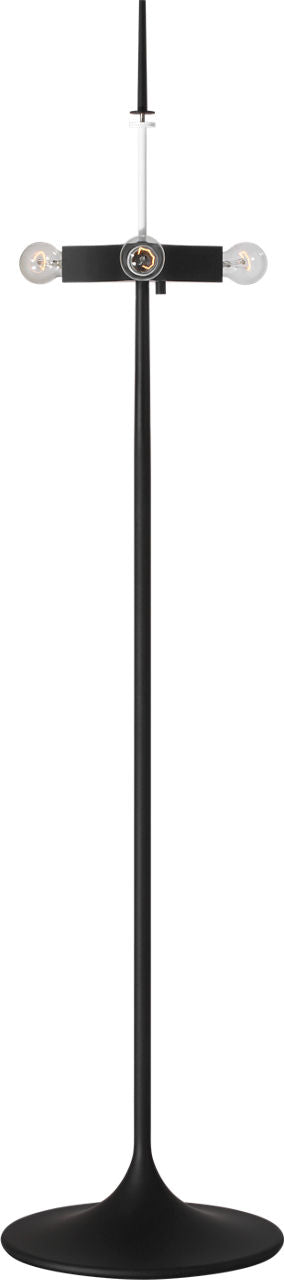Spinet 62" Floor Lamp | Matte Black | Black Shade