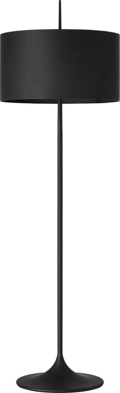 Spinet 62" Floor Lamp | Matte Black | Black Shade
