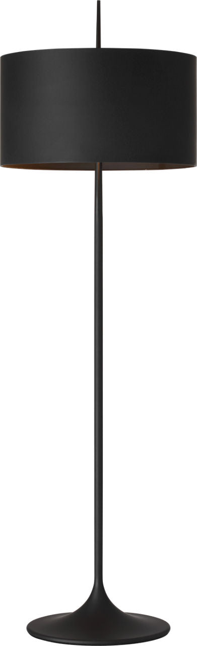 Spinet 62" Floor Lamp | Matte Black | Black Shade