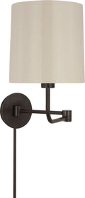 Go Lightly Swing Arm Wall Light | Bronze | China White Shade