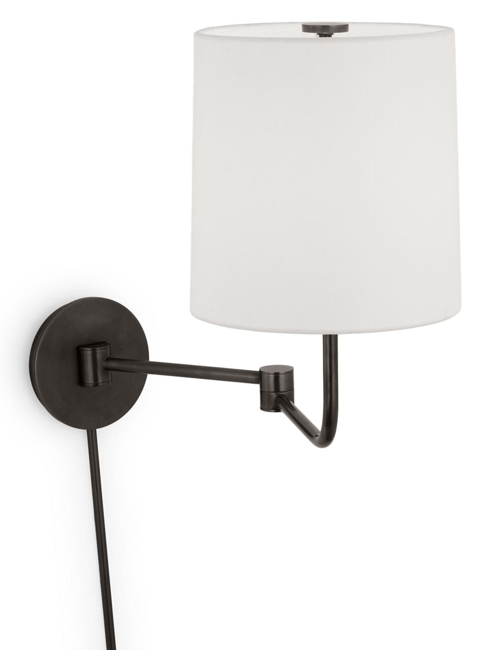 Go Lightly Swing Arm Wall Light | Bronze | Linen Shade