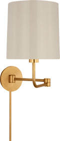 Go Lightly Swing Arm Wall Light | Gild | China White Shade