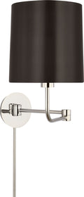 Go Lightly Swing Arm Wall Light | Polished Nickel | Bronze Shade