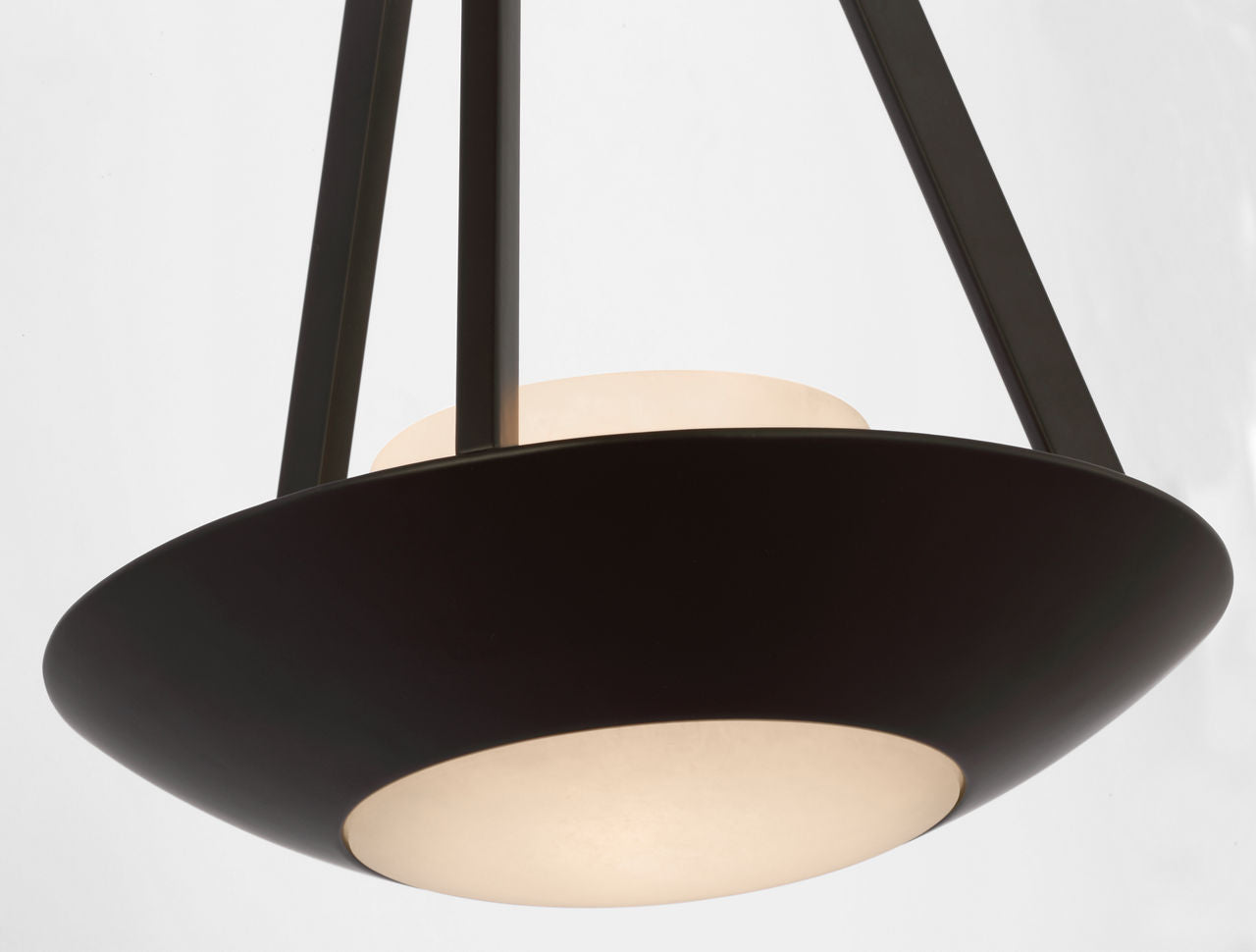 Divina 19" Floating Bowl Sconce | Modern Iron | Alabaster